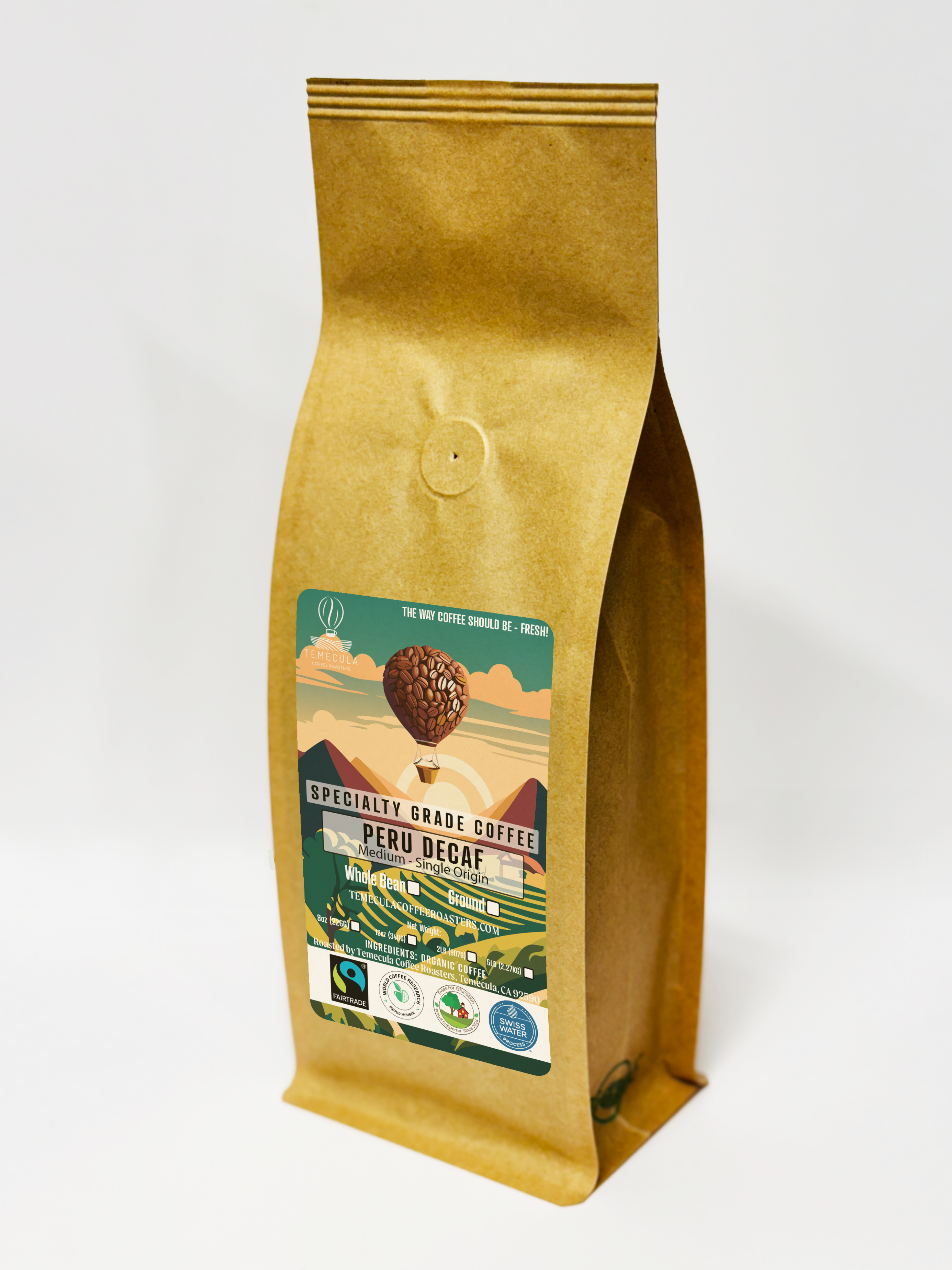 Fairtrade® Peru Decaf (Swiss Water® Process) - Medium Roast