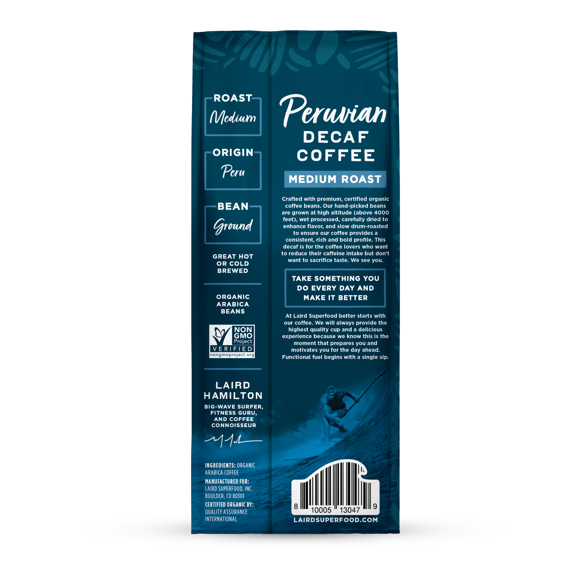 Organic Peruvian Medium Roast Decaf Ground Coffee