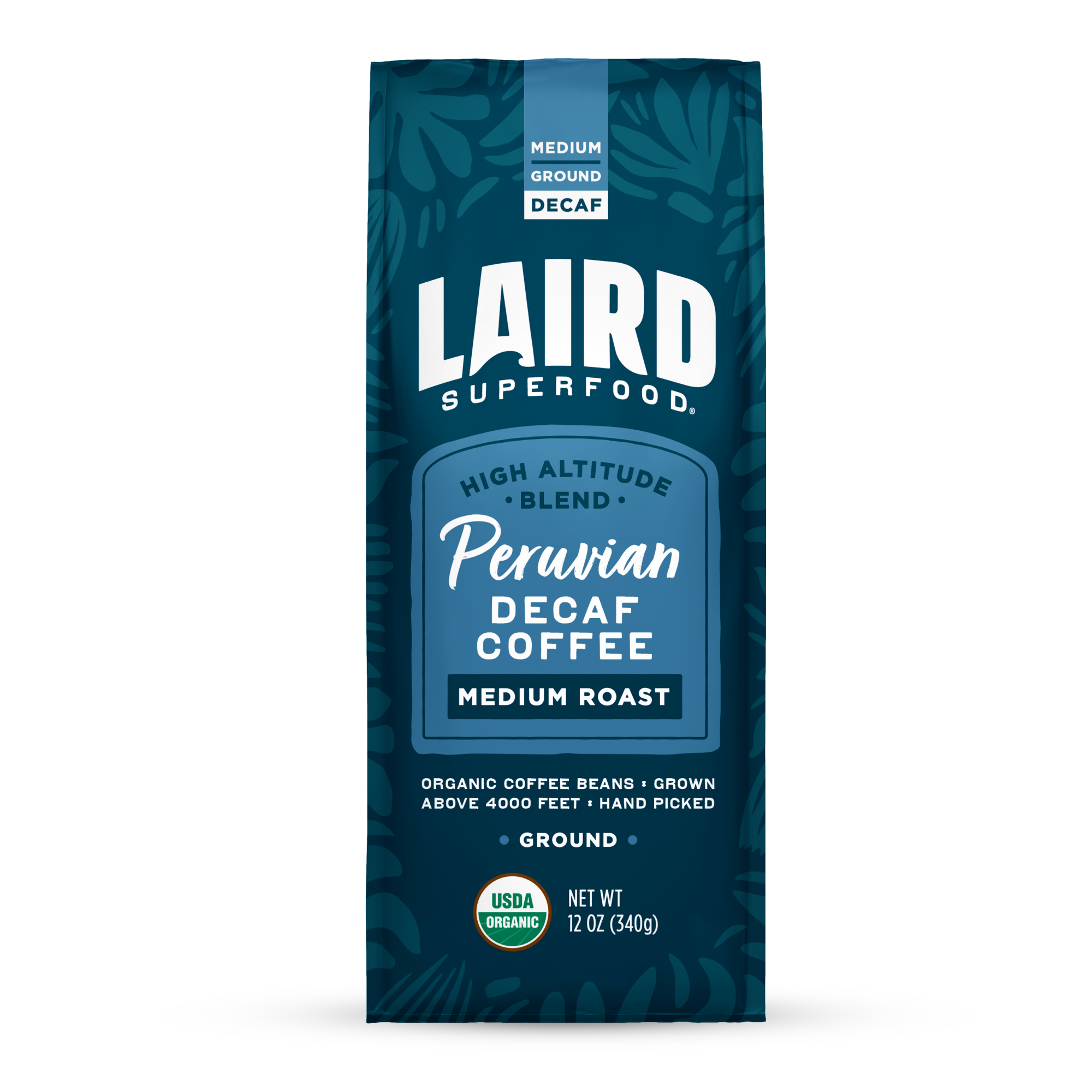 Organic Peruvian Medium Roast Decaf Ground Coffee