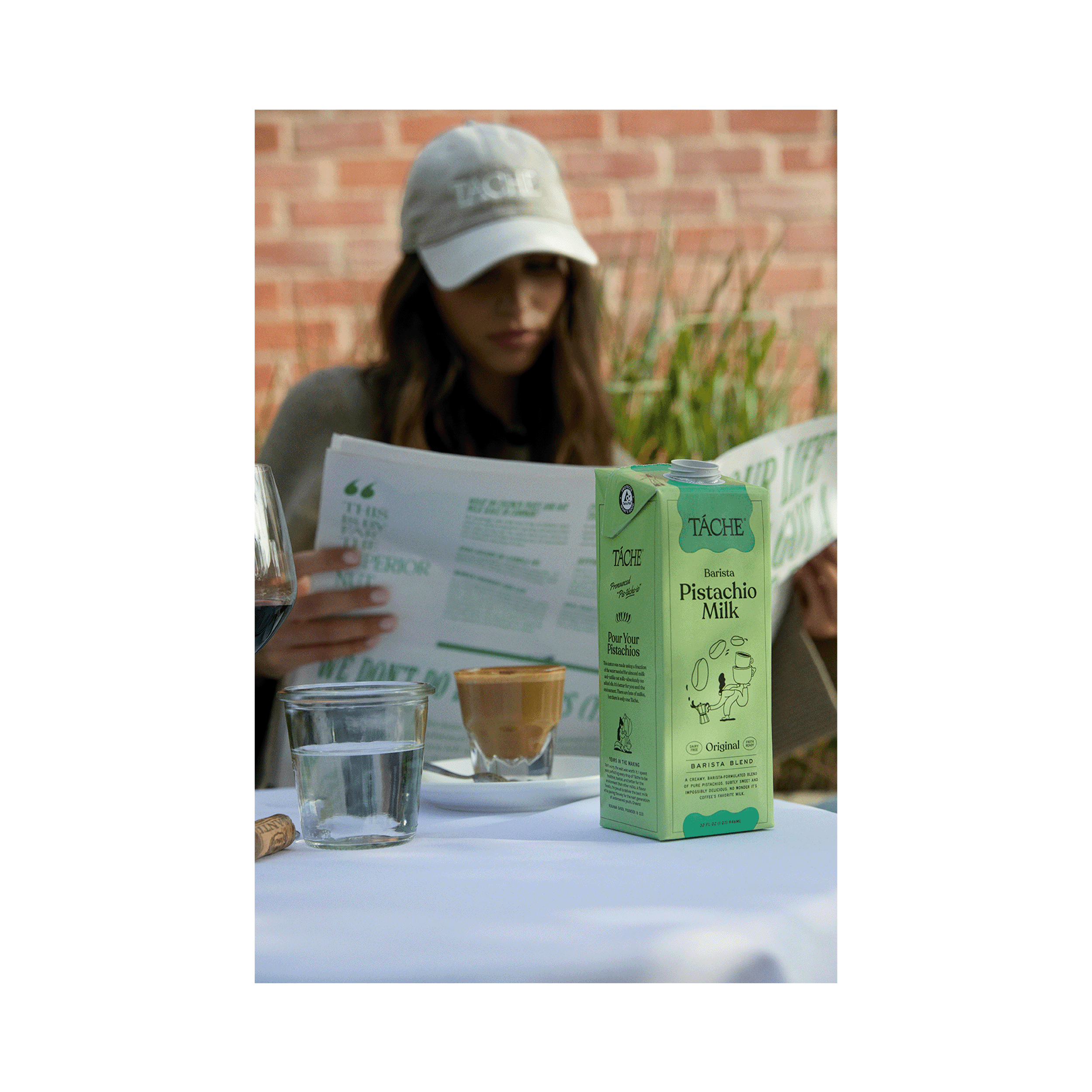 Táche Barista Edition Pistachio Nut Milk - 4 cases of 6, 32oz cartons (24 total)