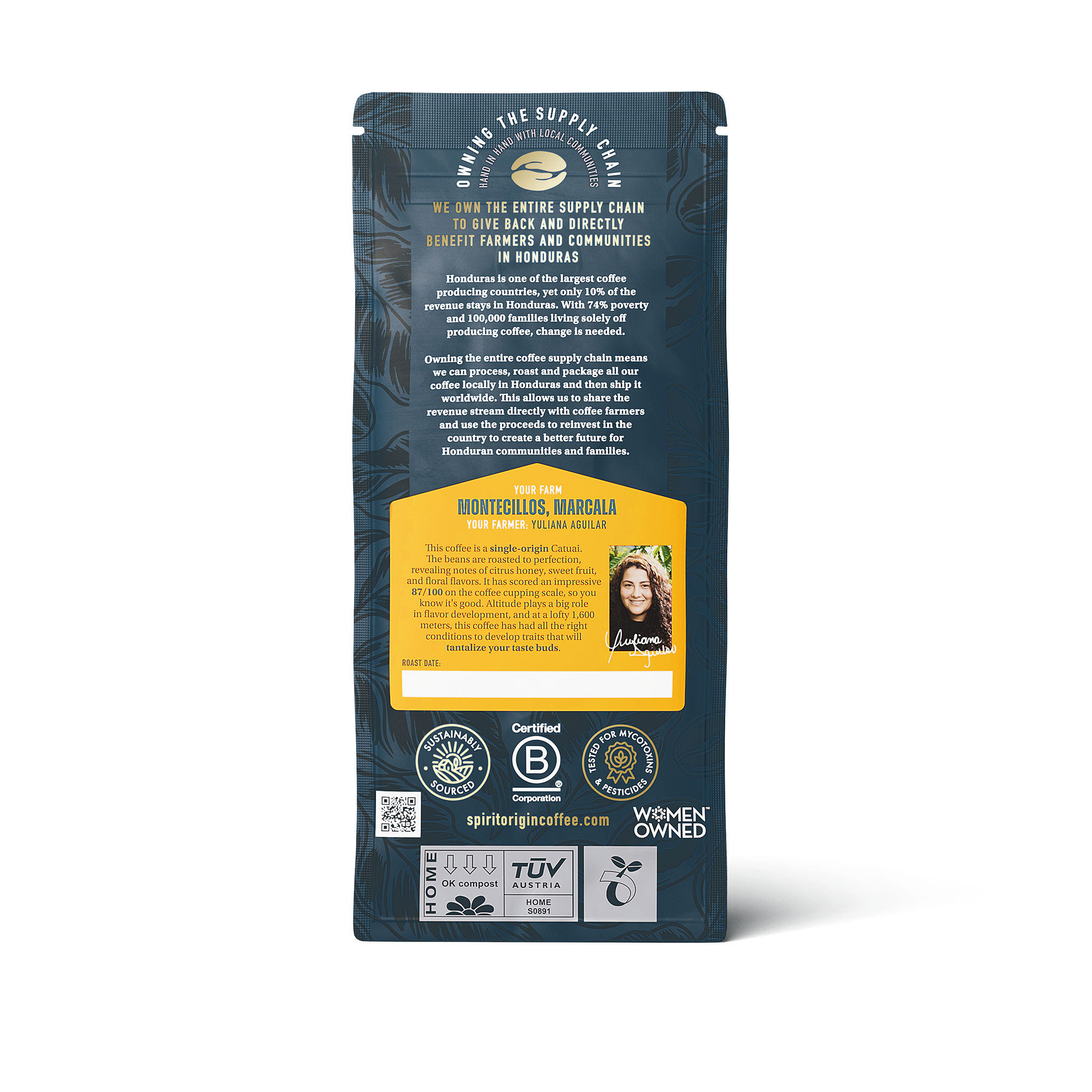 Honduras Montecillos Catuai Washed 1.8oz (50g) Sample bag