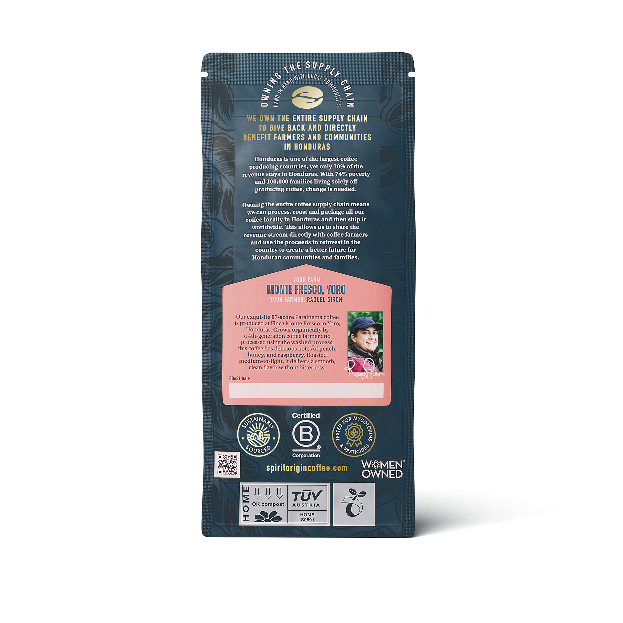 Honduras Monte Fresco Parainema Washed 1.8oz (50g) Sample bag