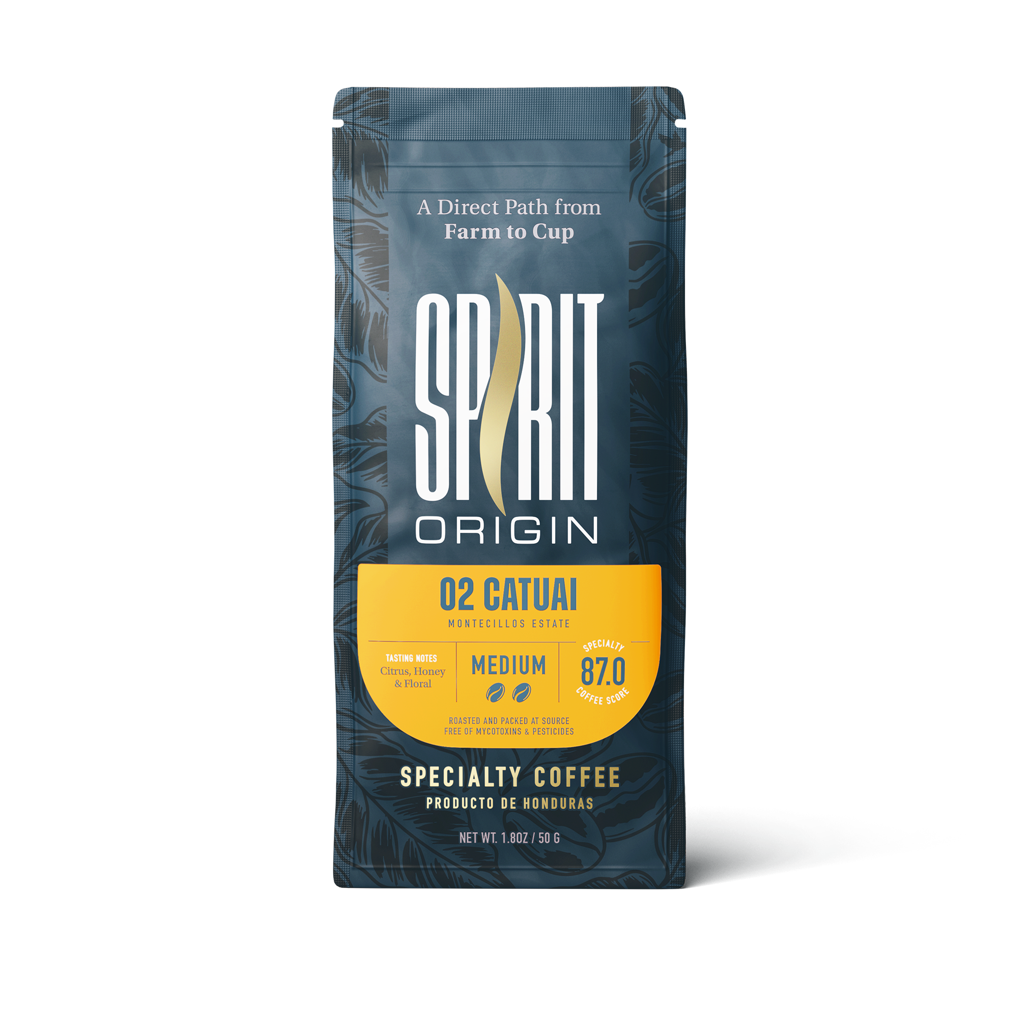 Honduras Montecillos Catuai Washed 1.8oz (50g) Sample bag
