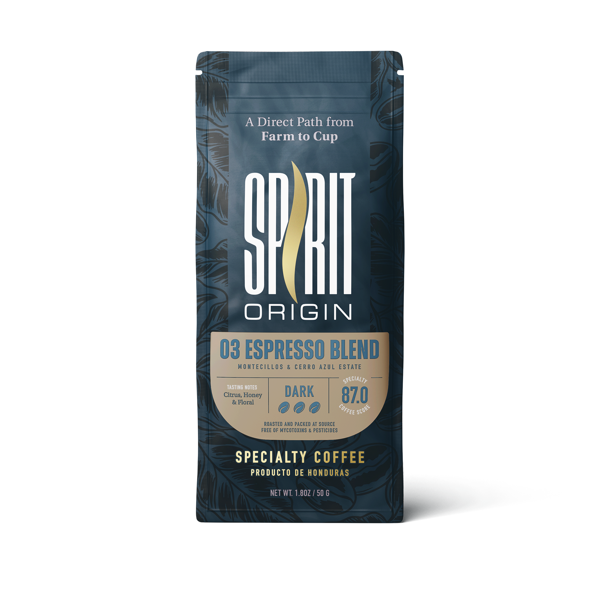 Honduran Espresso Blend Coffee 1.8oz (50g) Sample bag