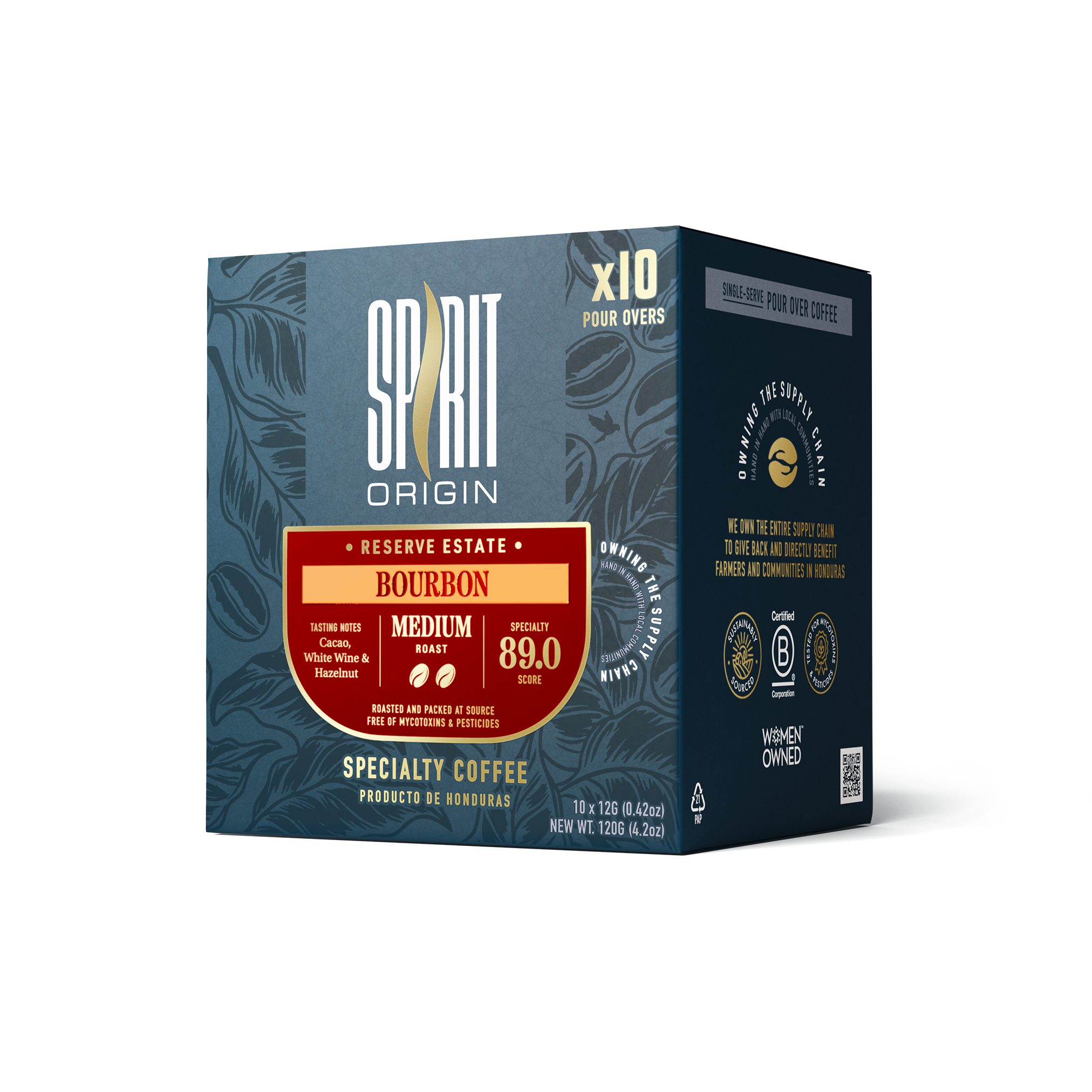 Single-Use Pour-Over Drip Bags - Bourbon (Box of 10 Bags)