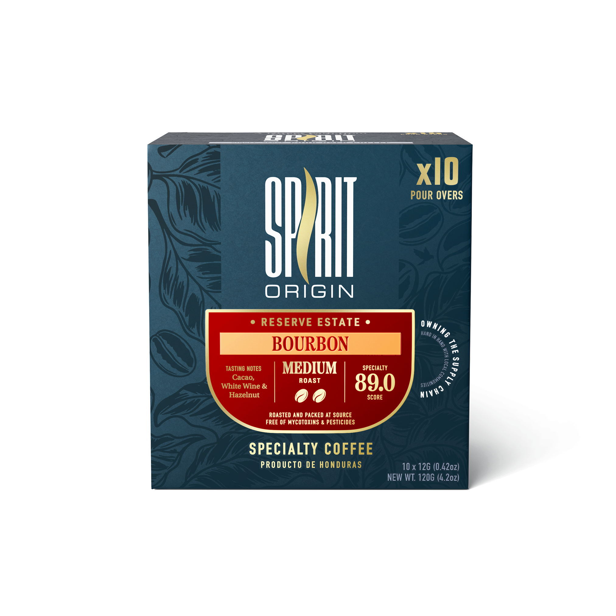 Single-Use Pour-Over Drip Bags - Bourbon (Box of 10 Bags)