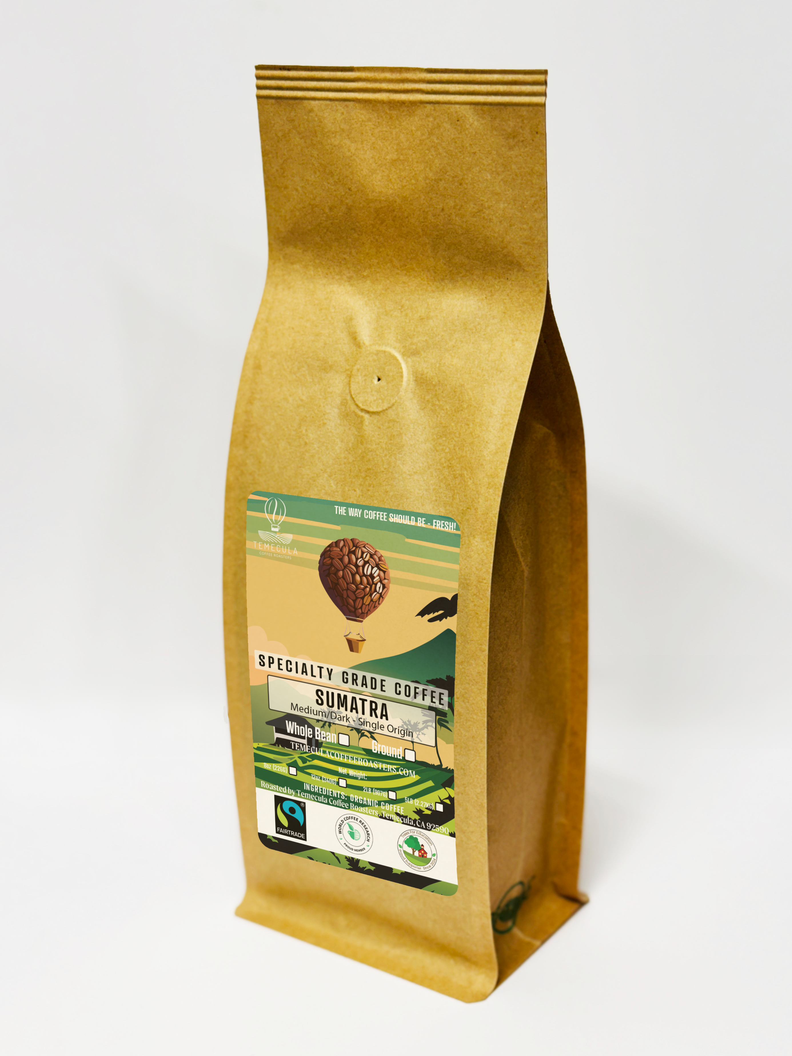 Fairtrade® Sumatra - Medium/Dark Roast