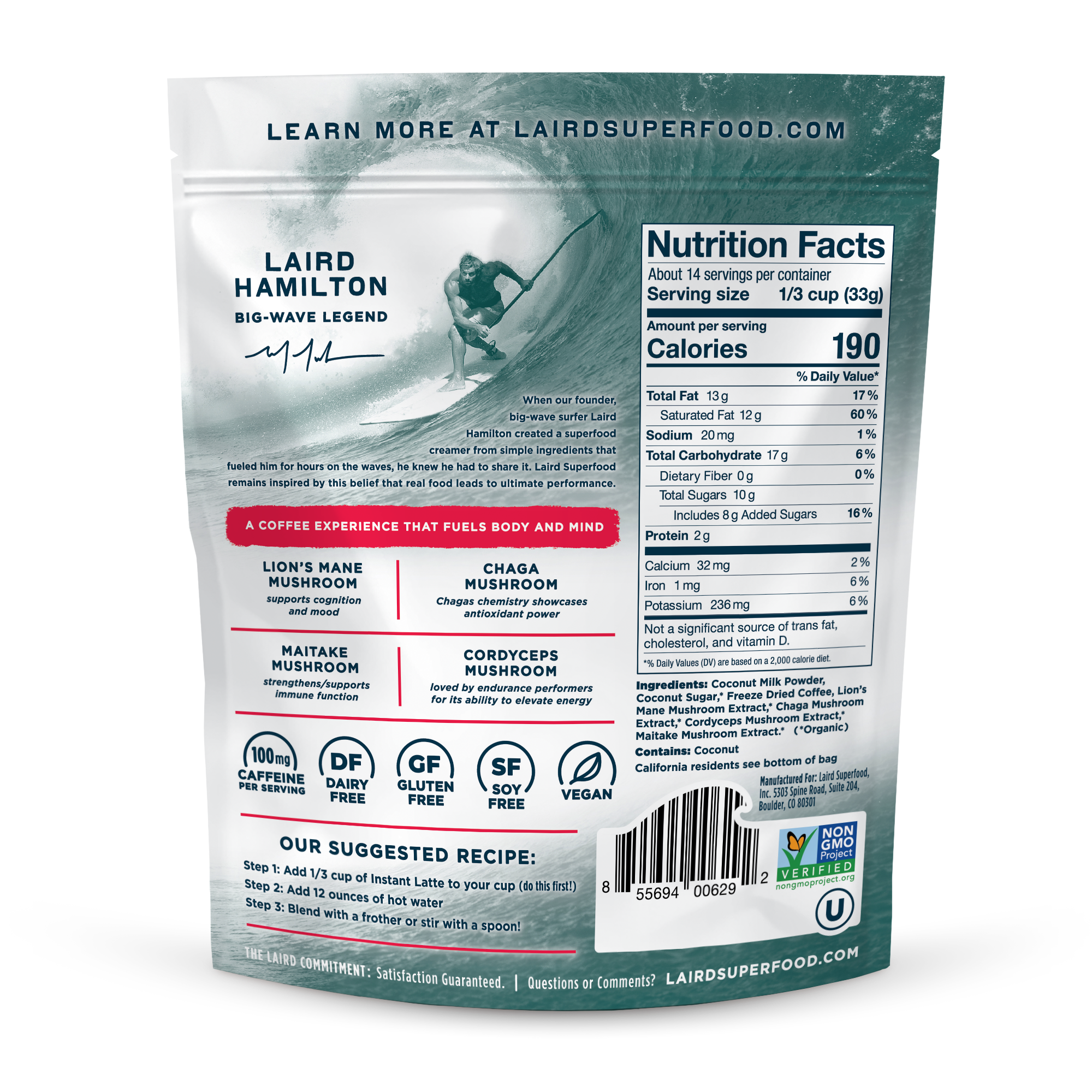 Sweet and Creamy Instant Latte with Adaptogens