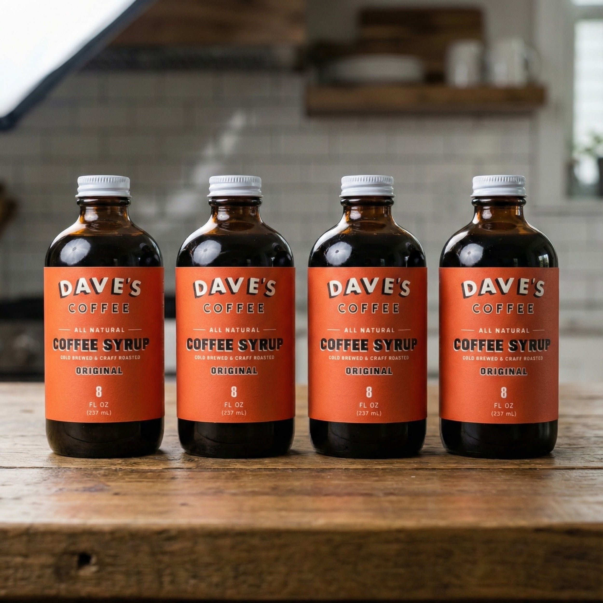 Coffee Milk Syrup 4-Pack | All Natural Original | 8oz Gift Size