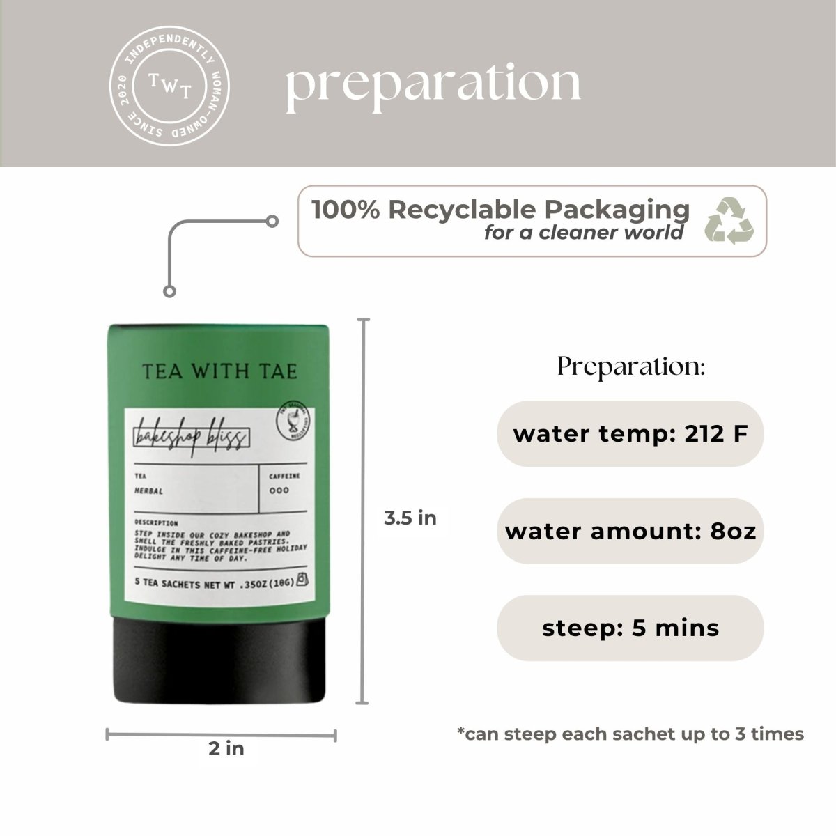 Bakeshop Bliss Mini Tea Tube (5 tea bags)