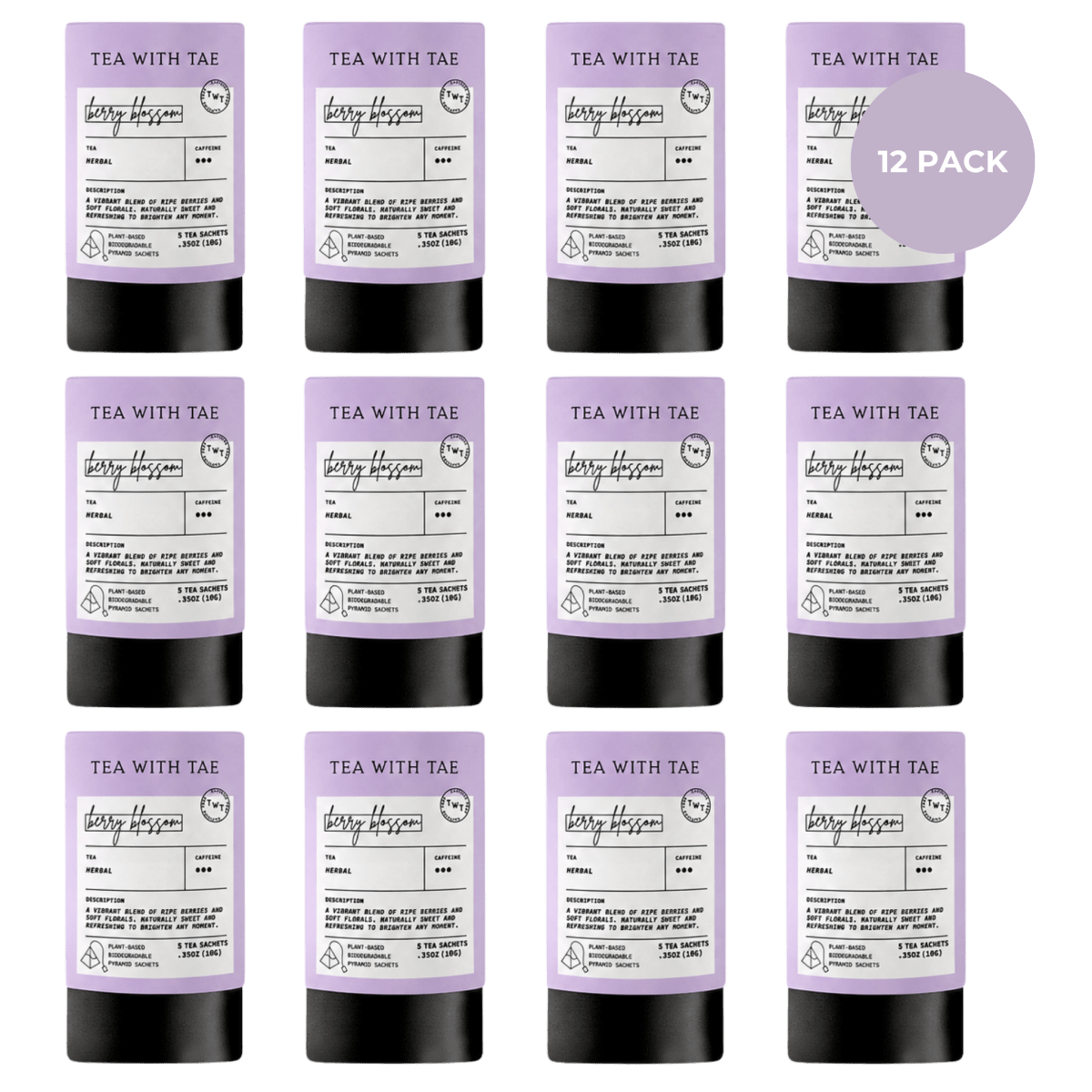 Berry Blossom Mini Tea Tube (5 tea bags)