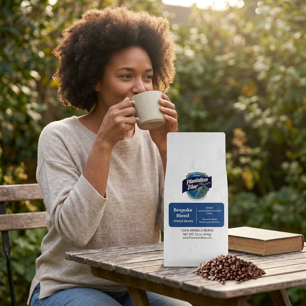 BESPOKE BLEND: Jamaica Blue Mountain + Hawaiian Kona Coffee (16oz Whole Beans)