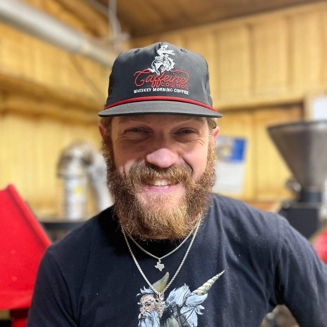 Caffeine Cowboy Hat ( Teal/Gold or Black/Red)