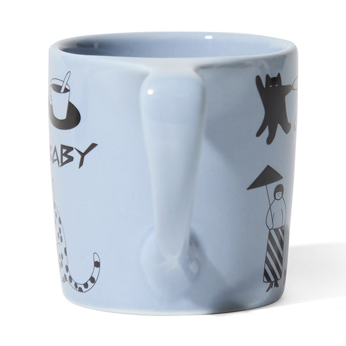 notNeutral x Katya Krasnova Lino Coffee Mug (10oz) - Cats & Tats Periwinkle