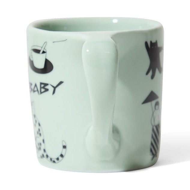 notNeutral x Katya Krasnova Lino Coffee Mug (10oz) - Cats & Tats Sage