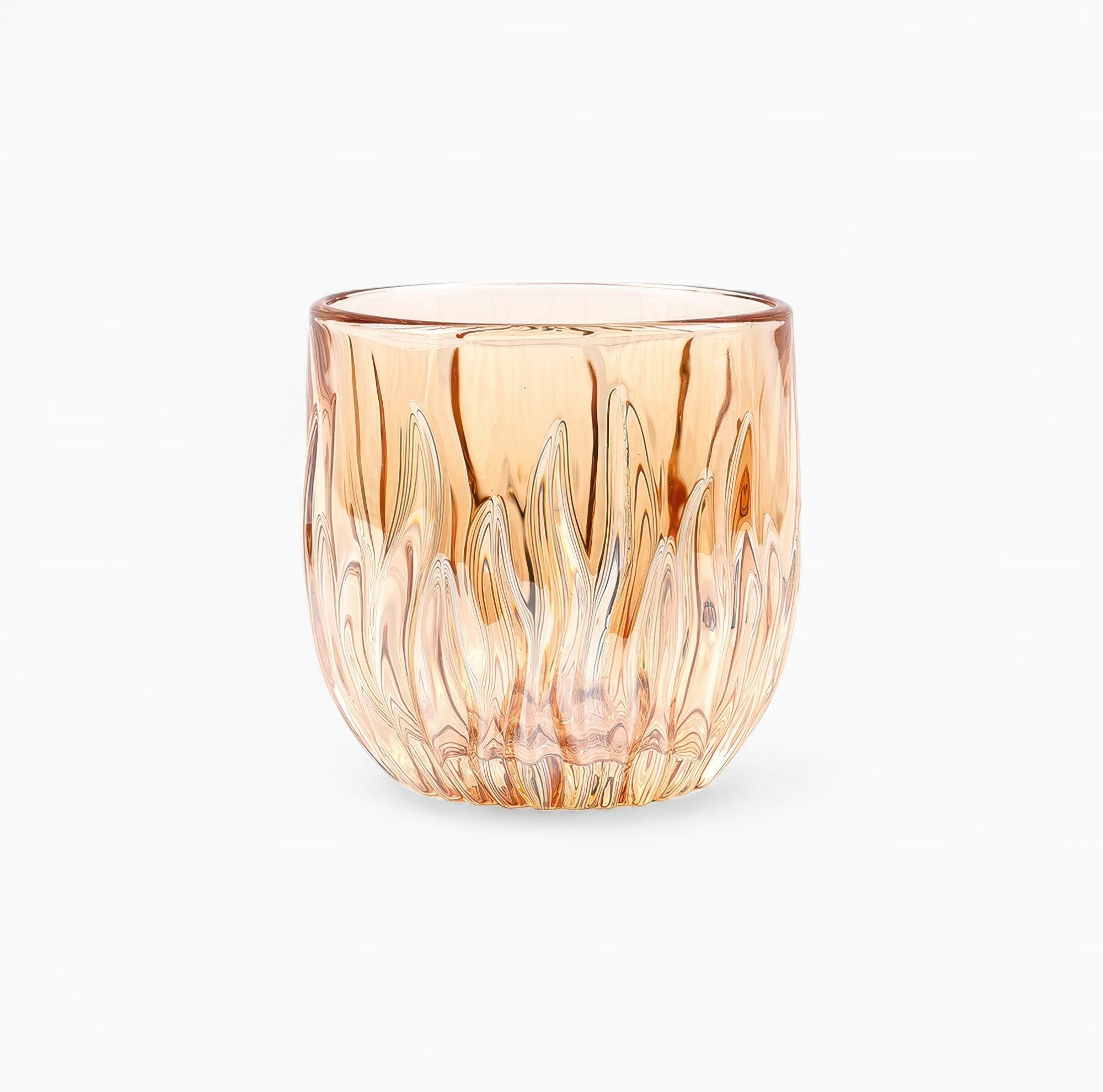 Flame Crystal Cut Glass Coffee Cup