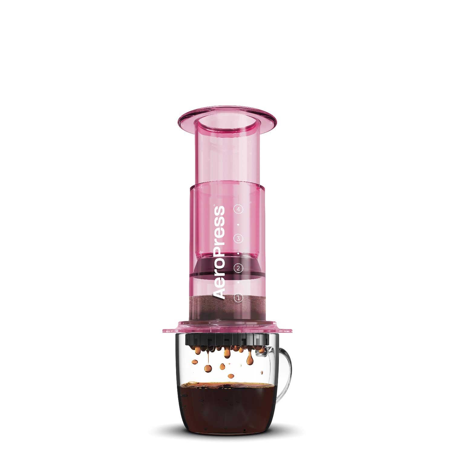 AeroPress Clear Coffee Maker - Pink