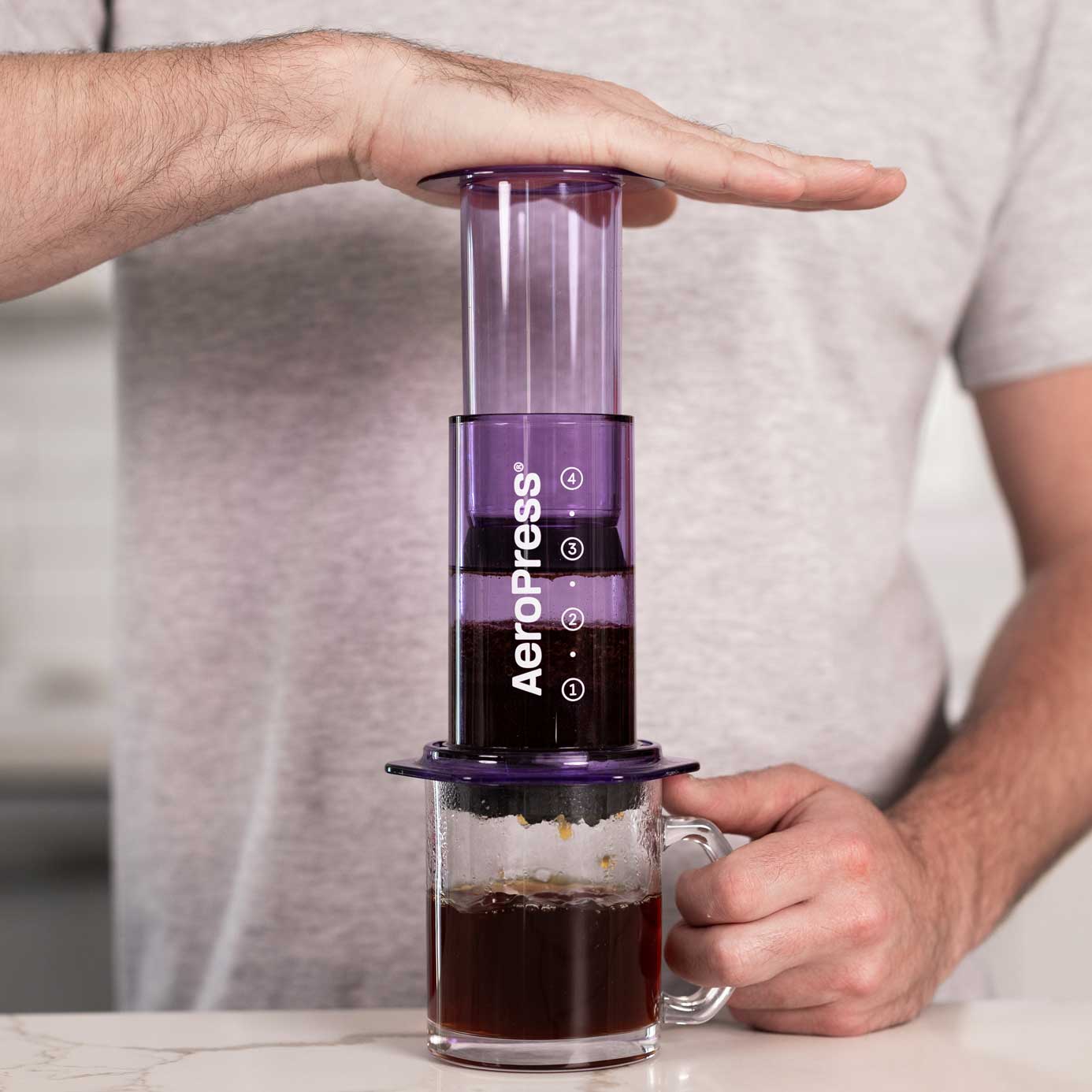 AeroPress Clear Coffee Maker - Purple