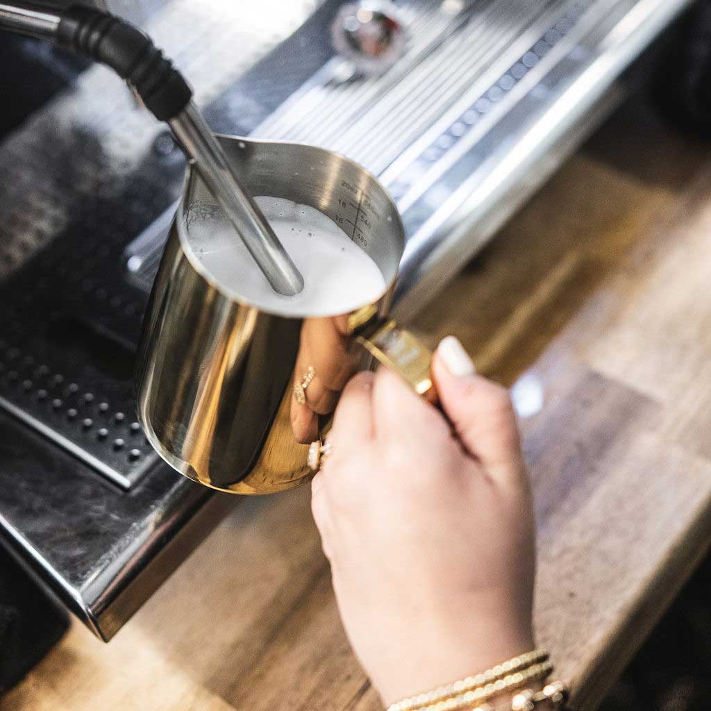 Colored Frothing Pitcher 12oz - Gold