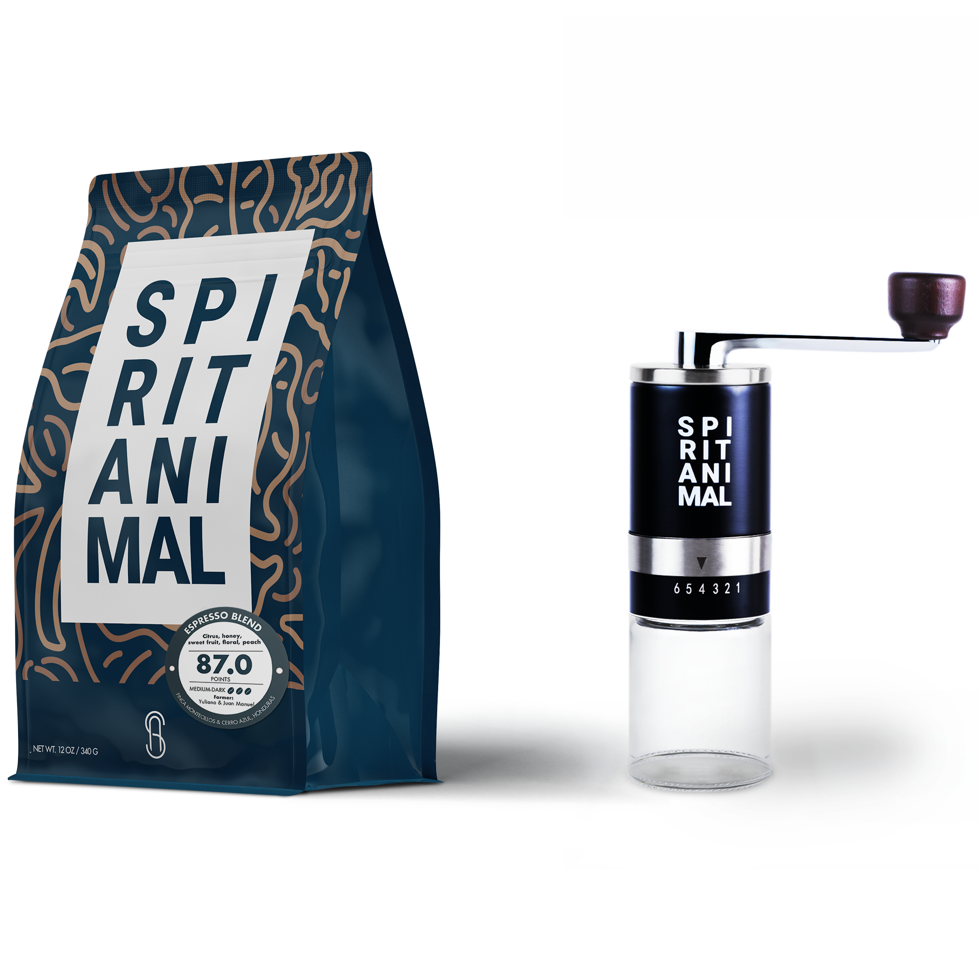 Honduran Espresso Blend Coffee + Grinder