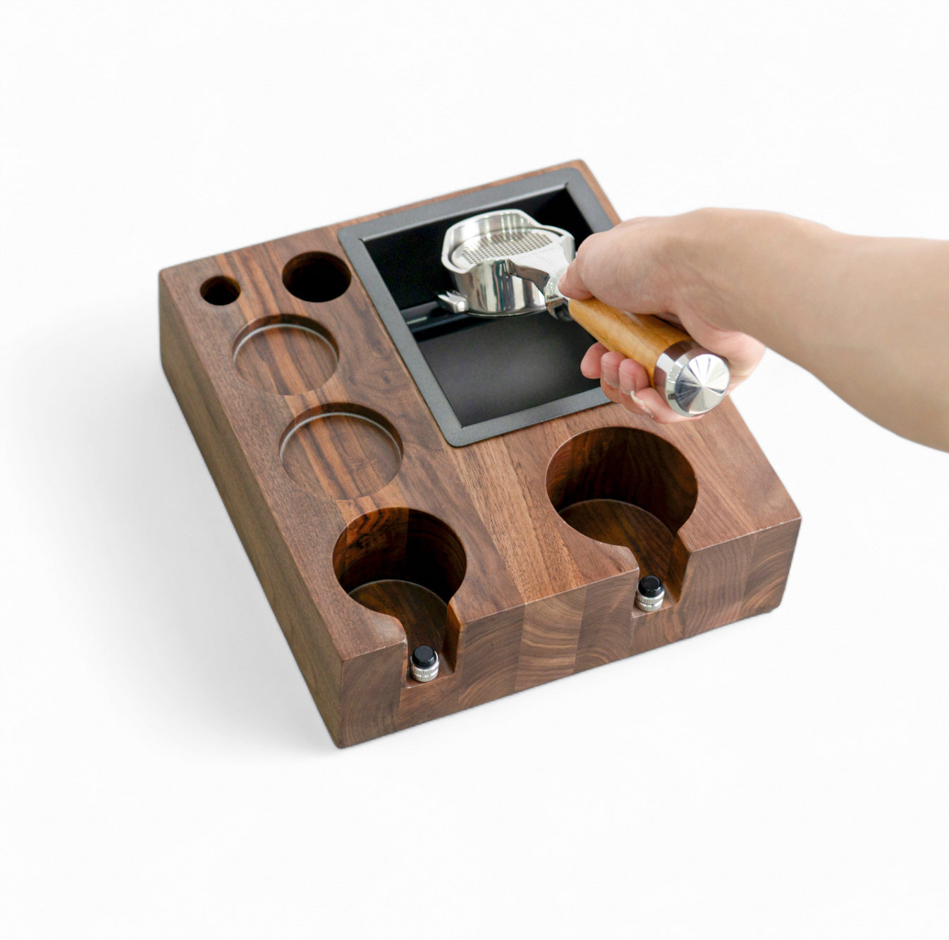 Barista Coffee Tamping Station with Knock Box