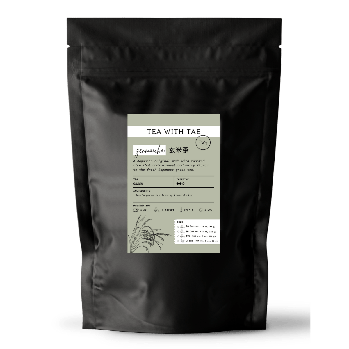 Genmaicha (Traditional Japanese Green Tea) Pouch