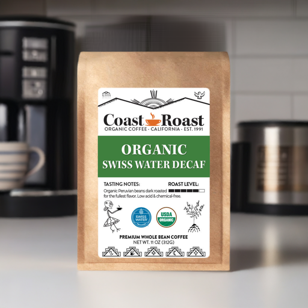 Organic Swiss Water Decaf Whole Bean Coffee