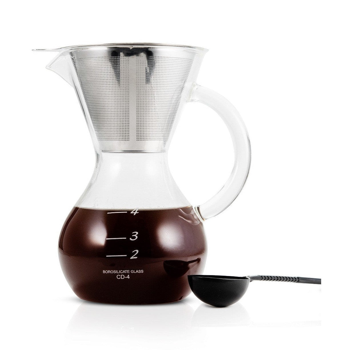 Yama Glass Coffee Drip Pot w/ Glass Handle & Filter Cone - 20oz