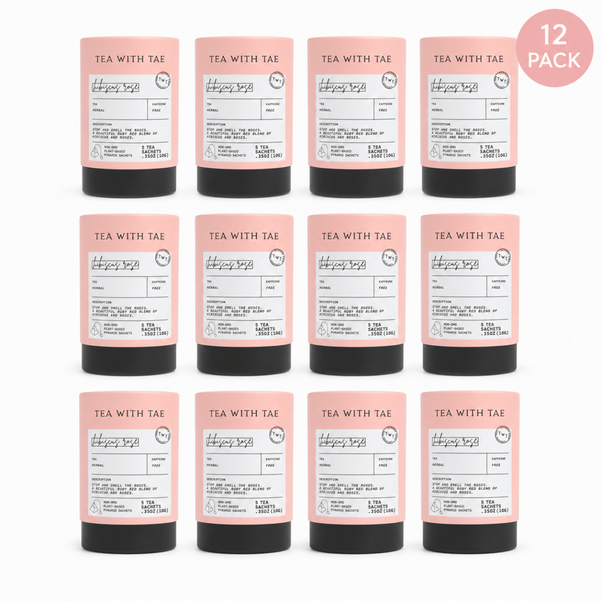Hibiscus Rose Mini Tea Tube (5 tea bags)