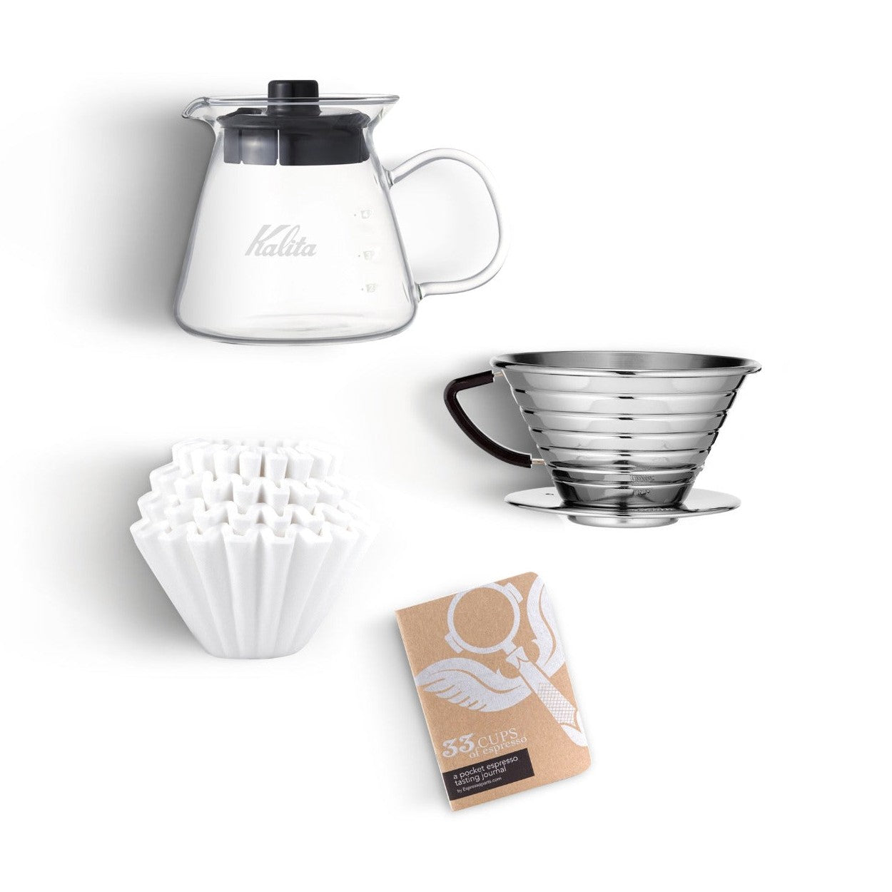 Kalita Wave 185 Pro Pour Over Coffee Kit - Stainless Steel