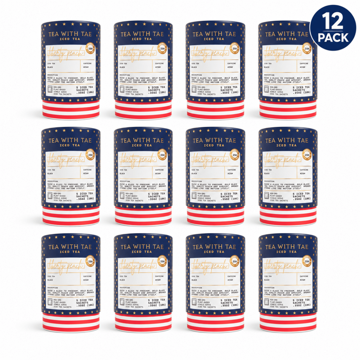 Liberty Peach Iced Mini Tea Tube (5 iced sachets)