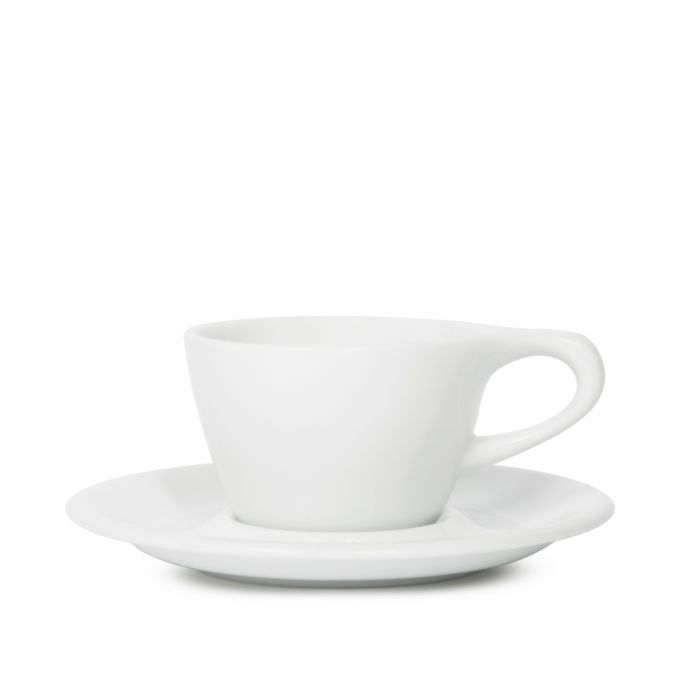 Lino Single Cappuccino Cup & Saucer - White (5oz/148ml)