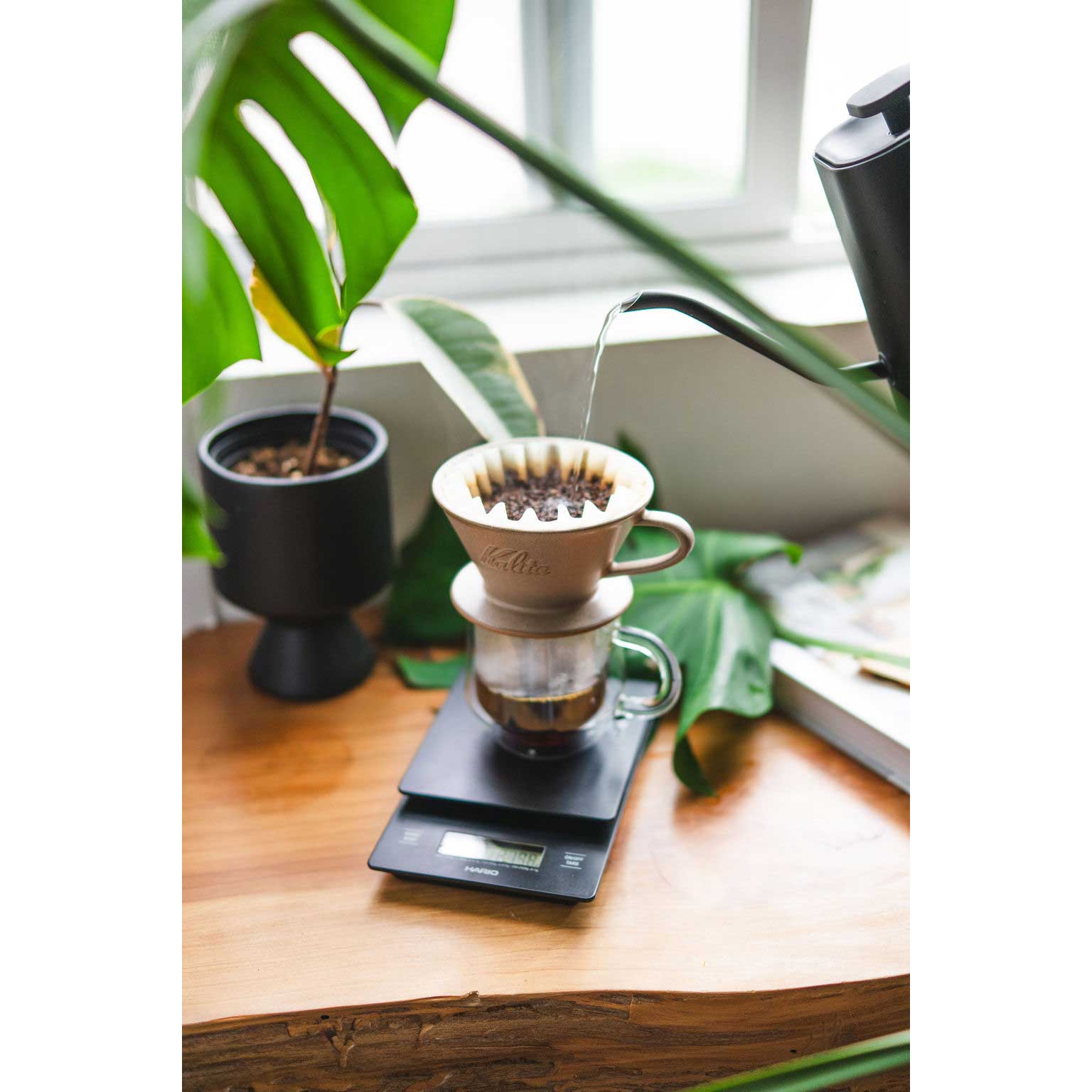 Kalita MINO Ceramic Dripper 185 - Sand Brown