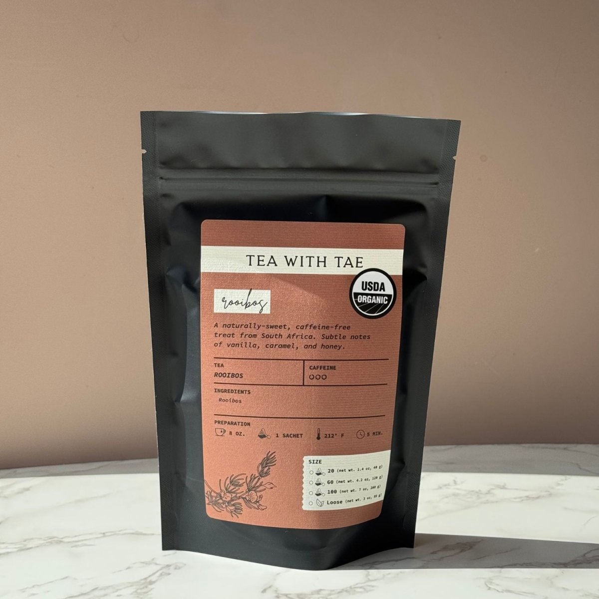 Translucent Rooibos Pouch Organic Rooibos Pouch