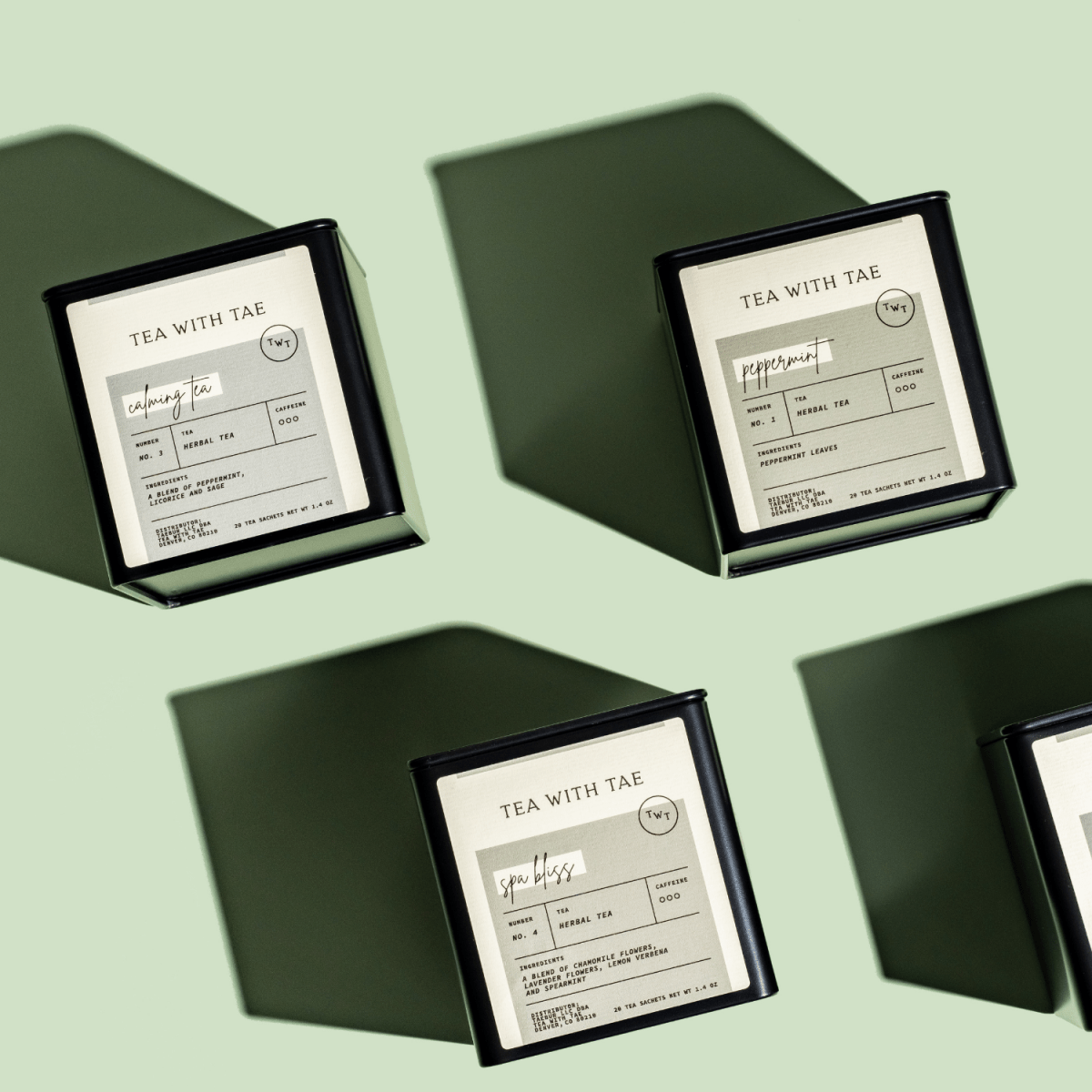 Peppermint Tea Tin Gift (20 tea sachets)