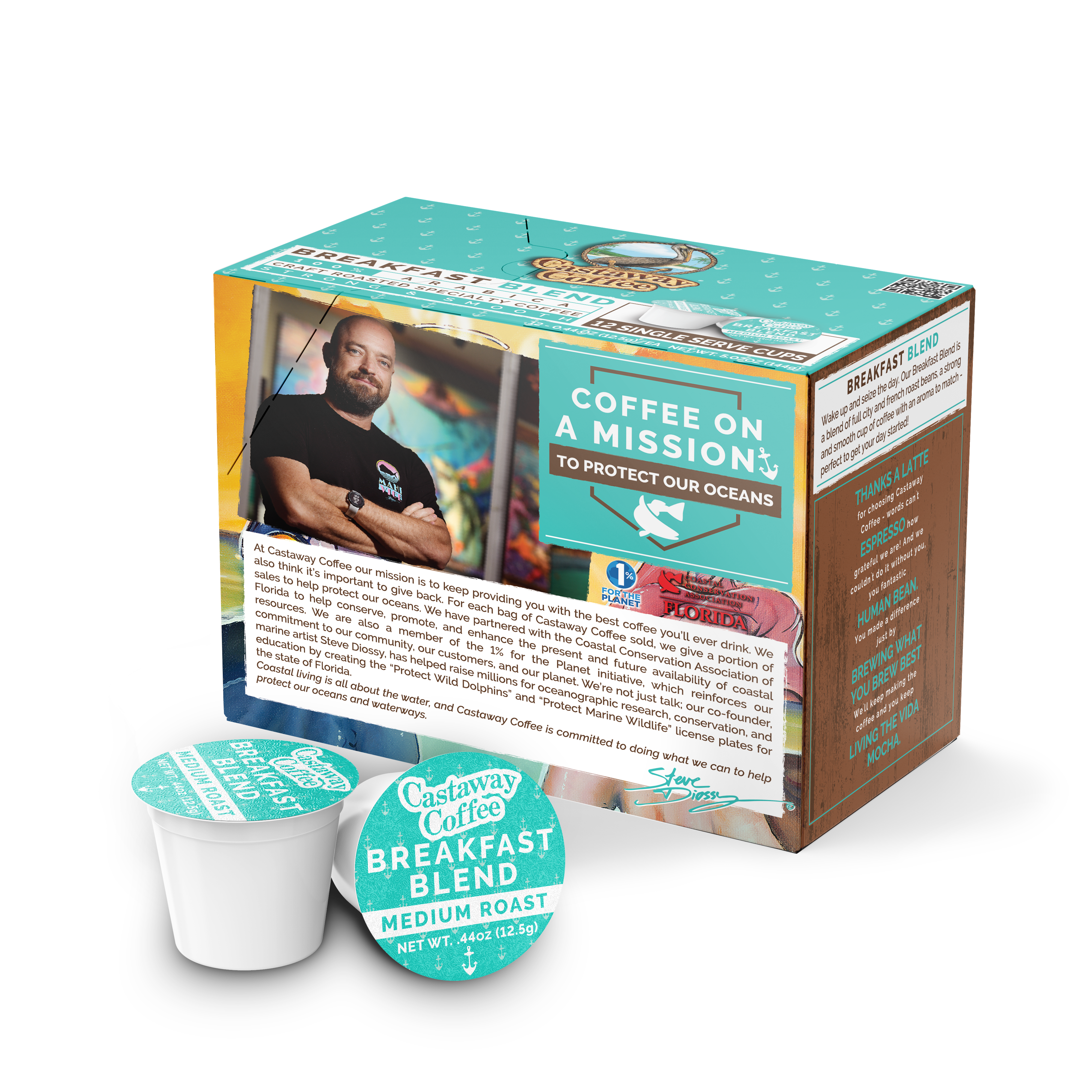 Castaway Coffee Breakfast Blend K-Cup Pod 12 Count