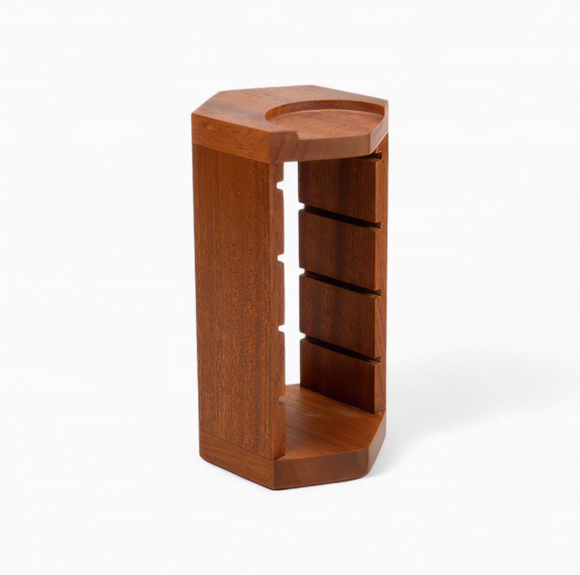 Handcrafted Wooden Portafilter Basket Storage