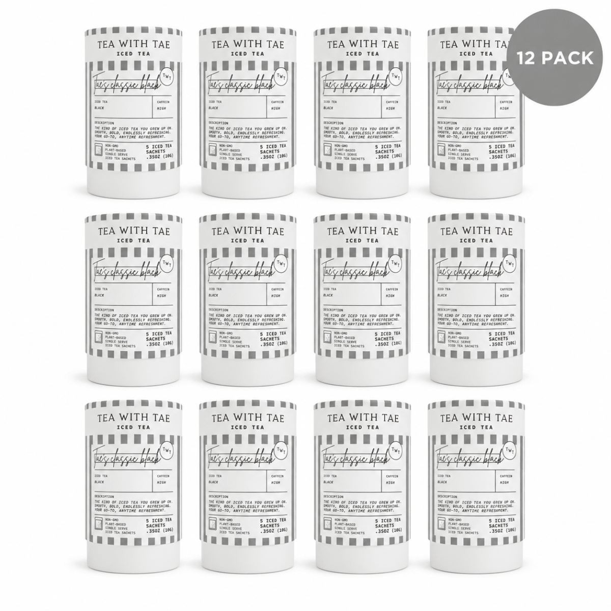 Tae's Classic Black Iced Mini Tea Tubes (5 iced sachets)