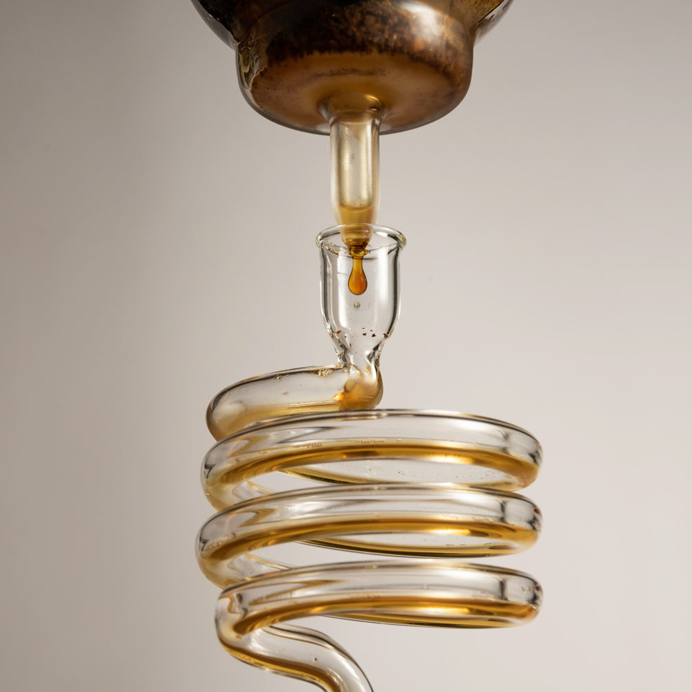 Yama Glass Cold Brew Tower – Bamboo Straight Frame – 6–8 Cup (32 oz)