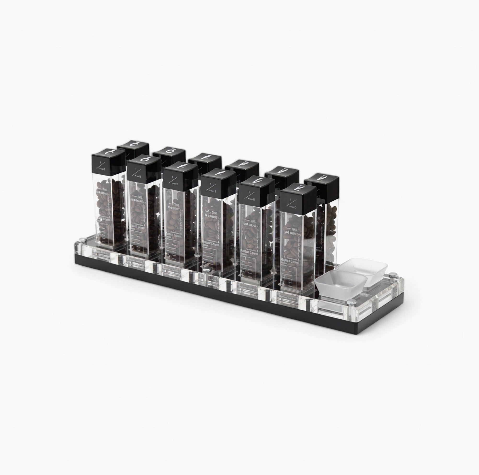 Premium Tubes Coffee Bean Cellars With Stand