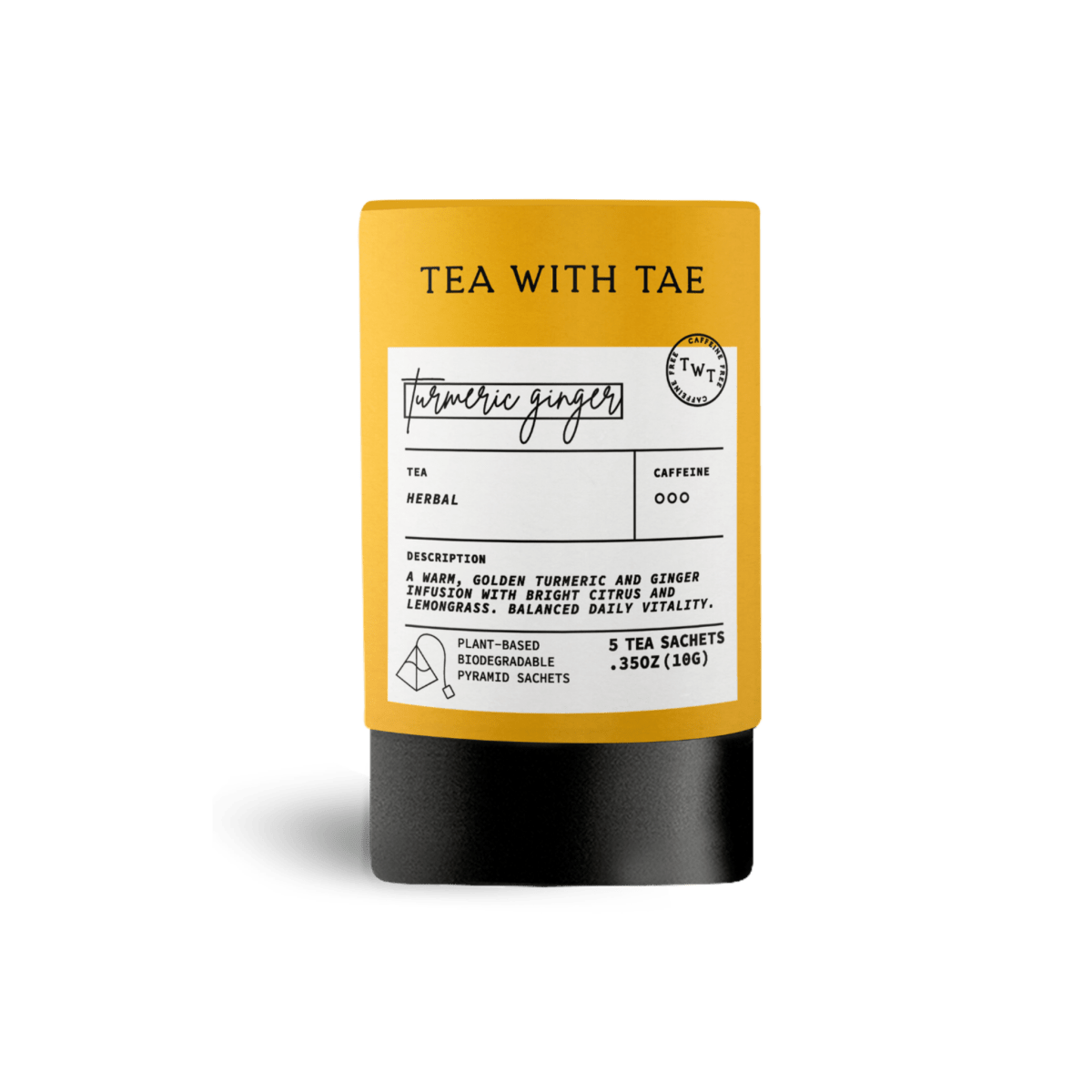 Turmeric Ginger Mini Tea Tube (5 tea bags)