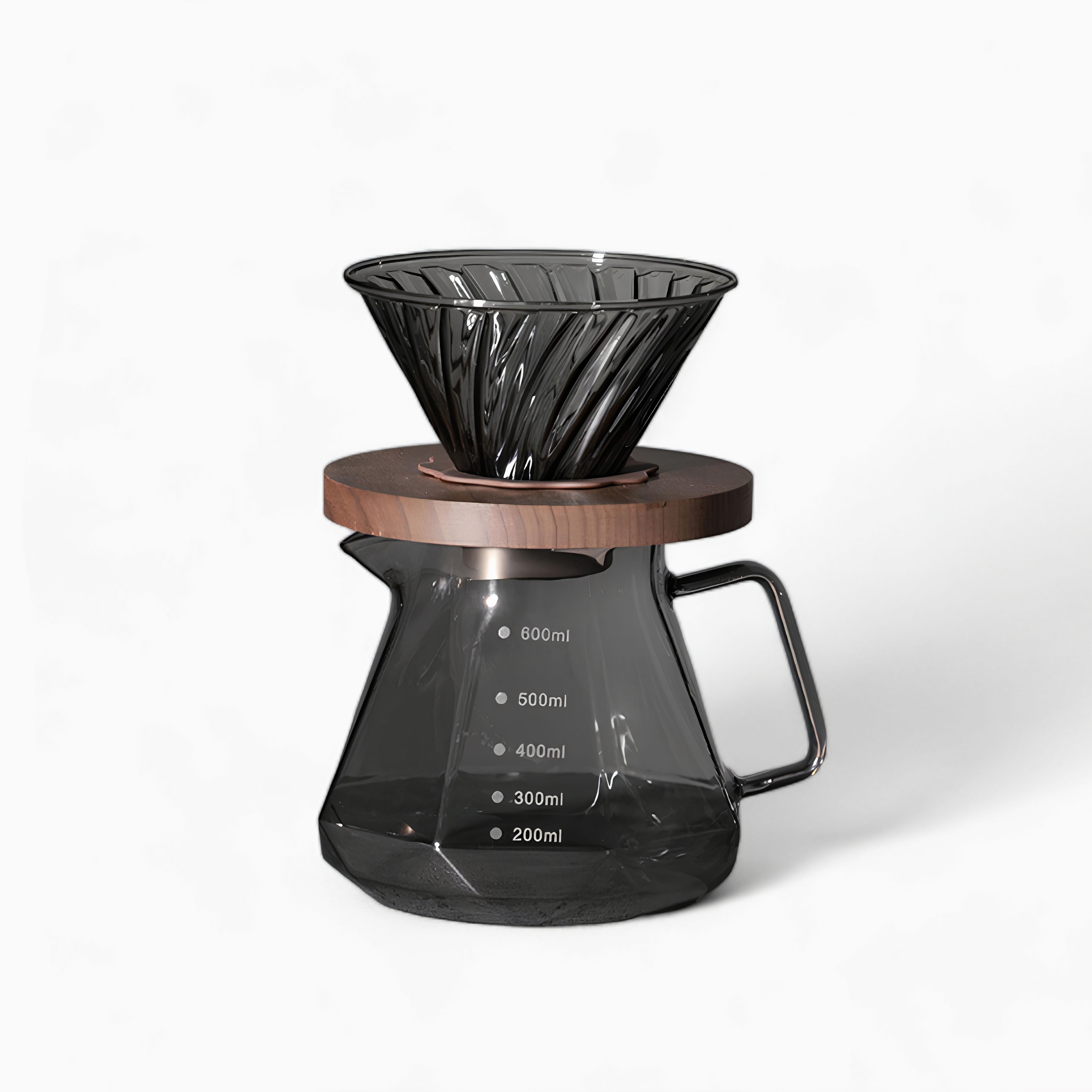 Coffee Brewing V60 Set with Walnut Wood Holder