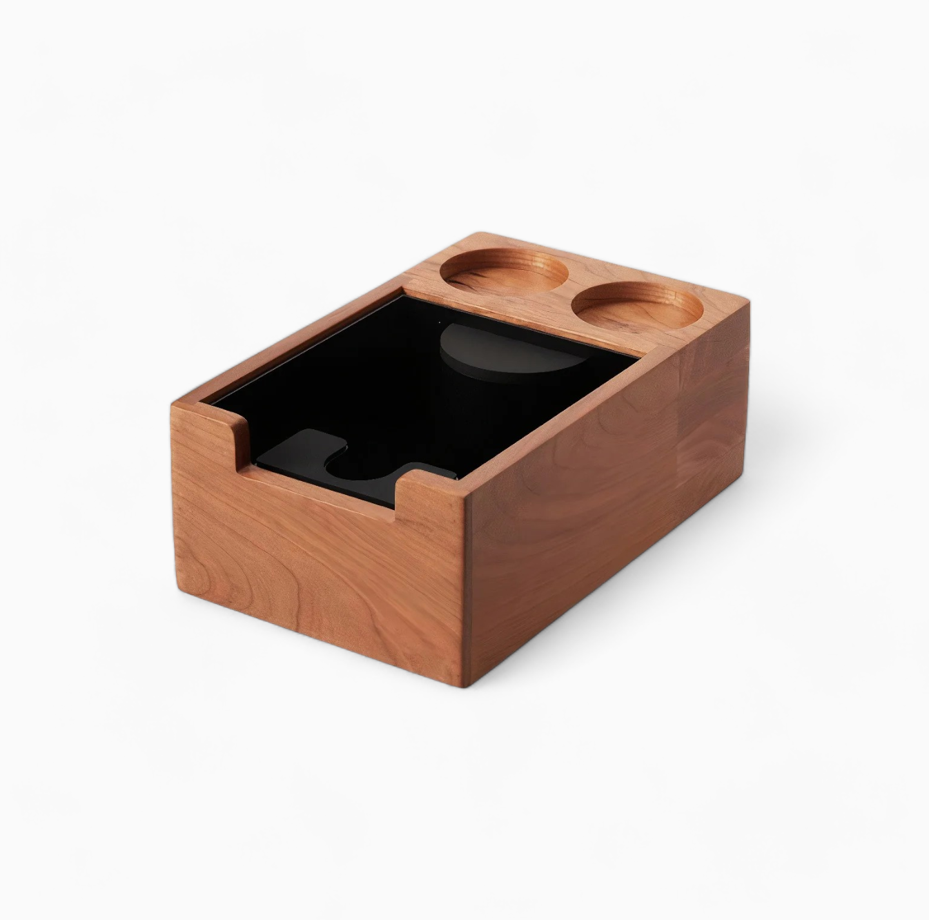 Wooden Coffee Tamper Station with Knock Box